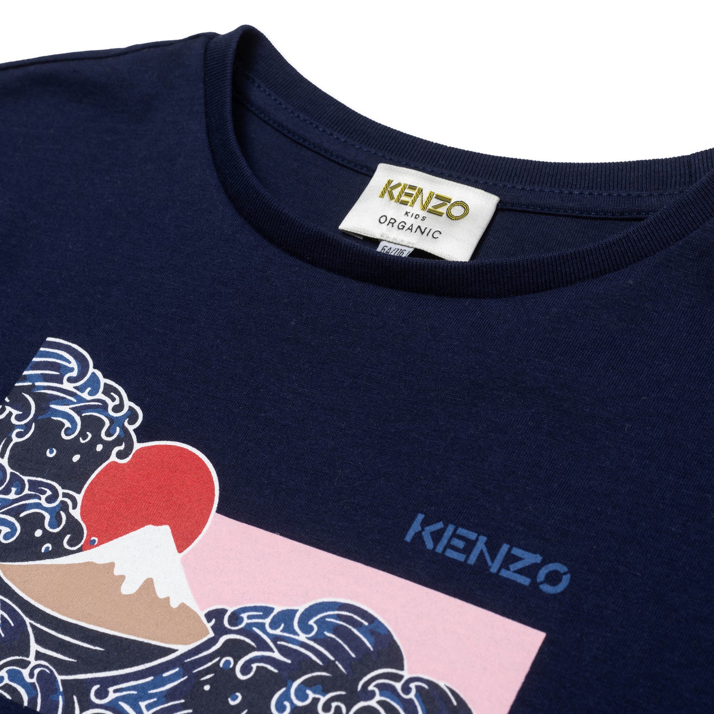 女童藏青色印花棉T恤