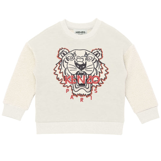 女童白色虎头卫衣