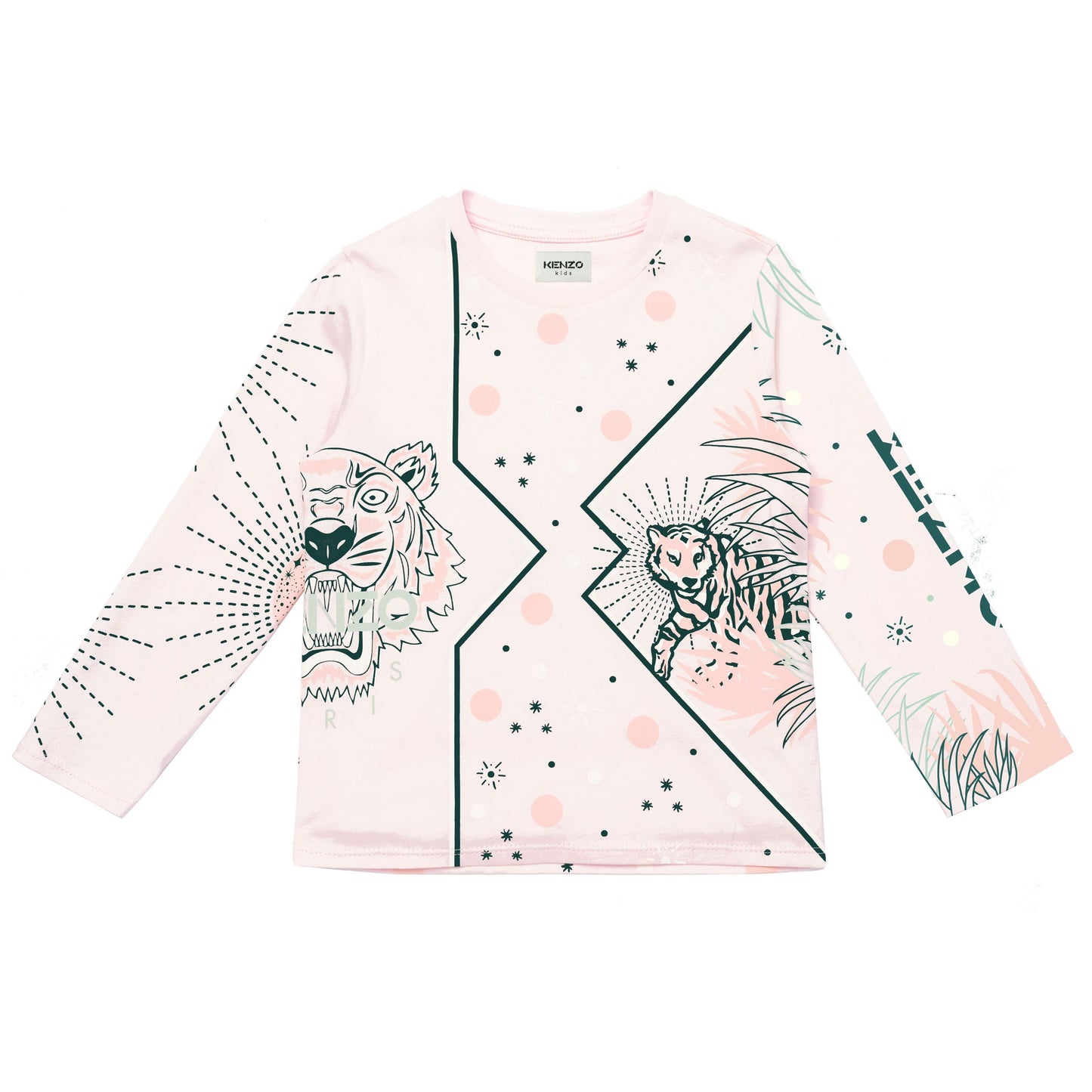 女童淡粉色Logo棉T恤