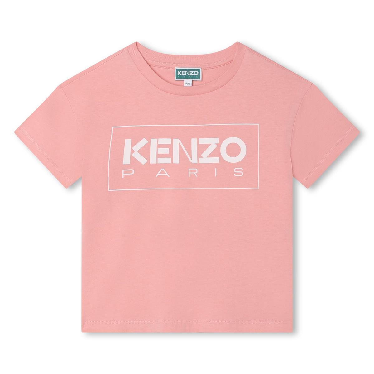 女童粉色Logo棉T恤