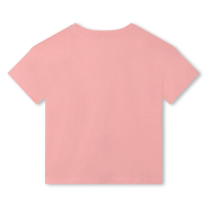 女童粉色Logo棉T恤