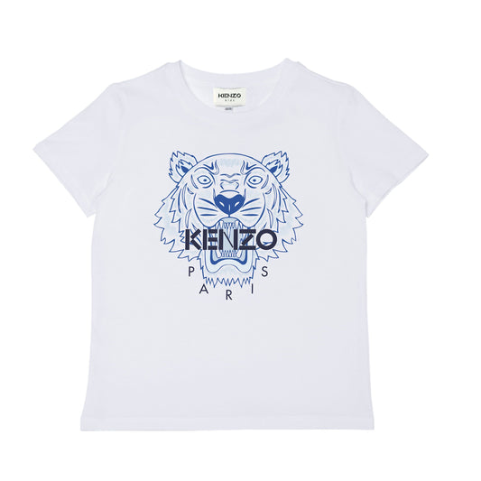 男童白色虎头棉T恤