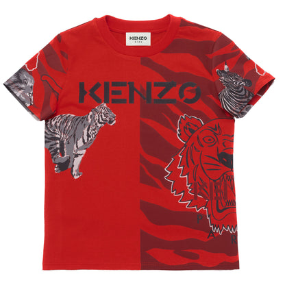 男童红色Logo棉T恤