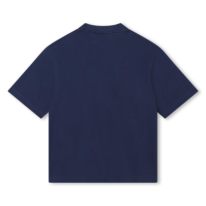男童藏青色Logo棉Polo衫