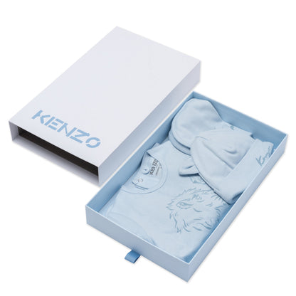 Baby Blue Cotton Babysuit Set