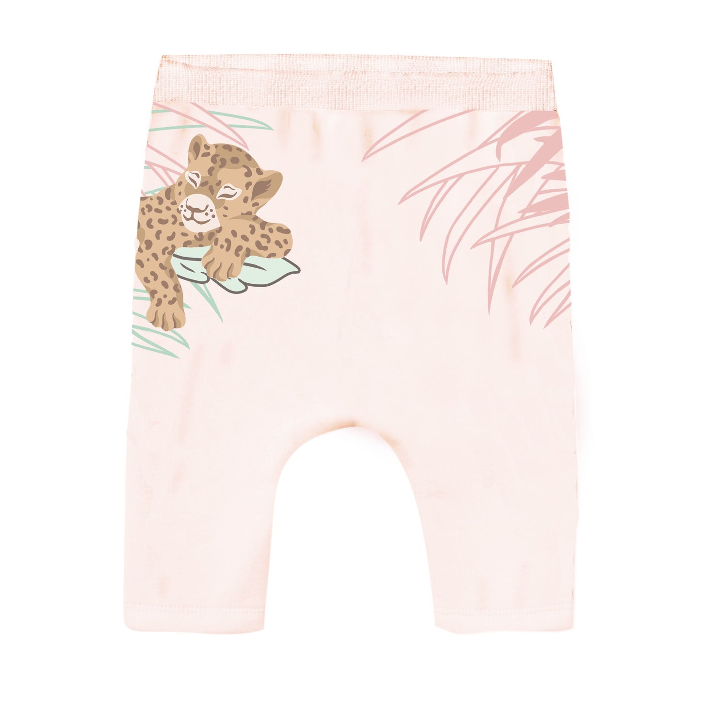 女婴粉色印花棉套装