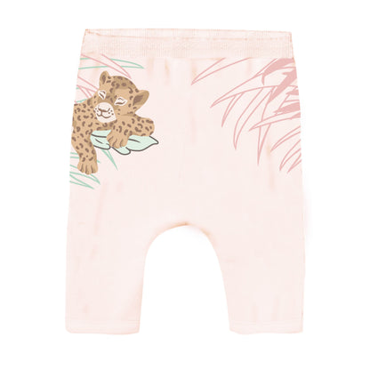 女婴粉色印花棉套装