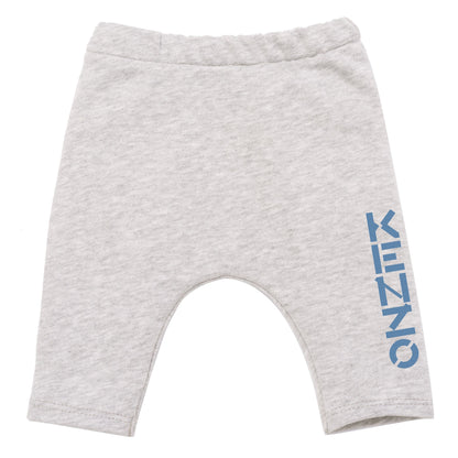 男婴白色&灰色棉套装