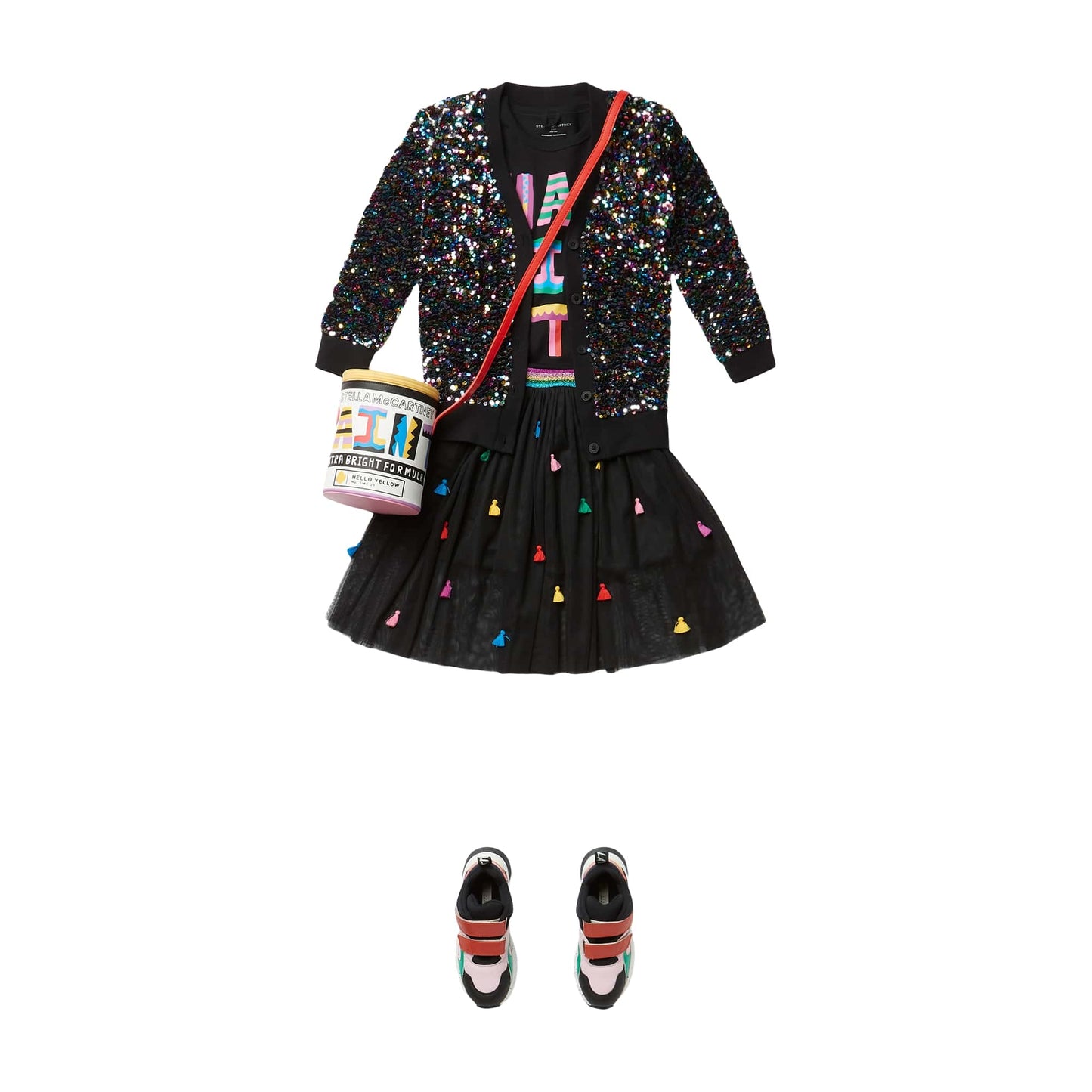 女童黑色闪光开衫