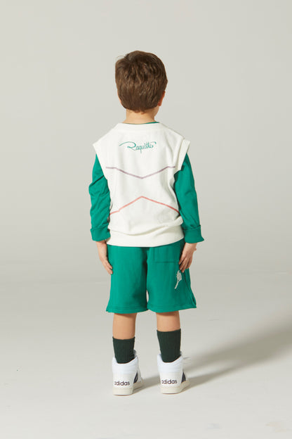 儿童白色棉背心