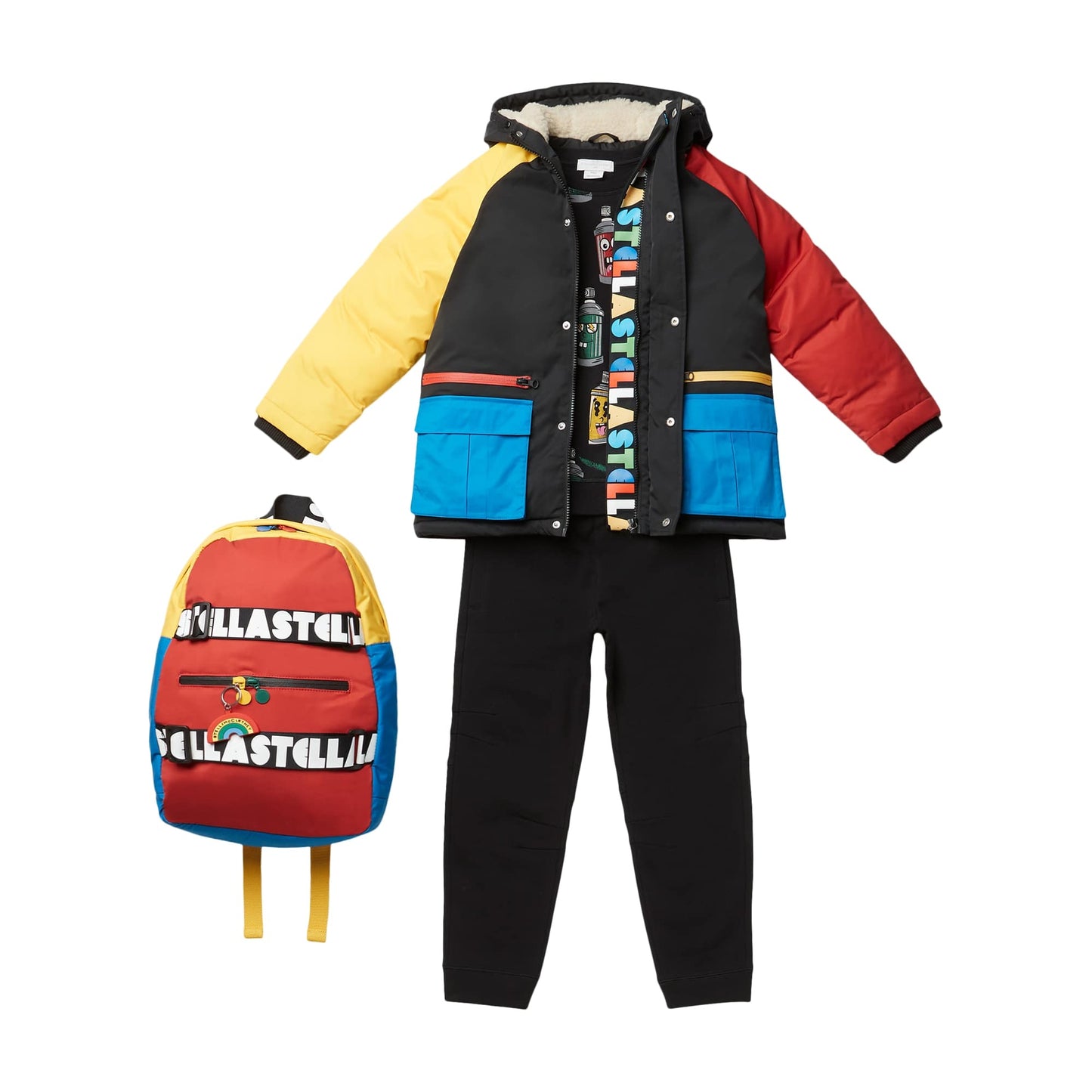 男童黑色Logo夹克