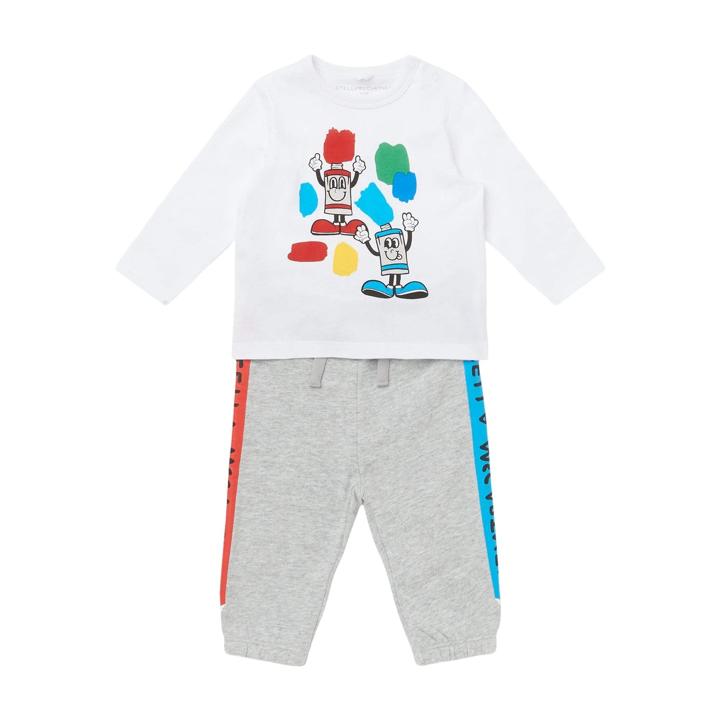 男婴灰色Logo棉长裤