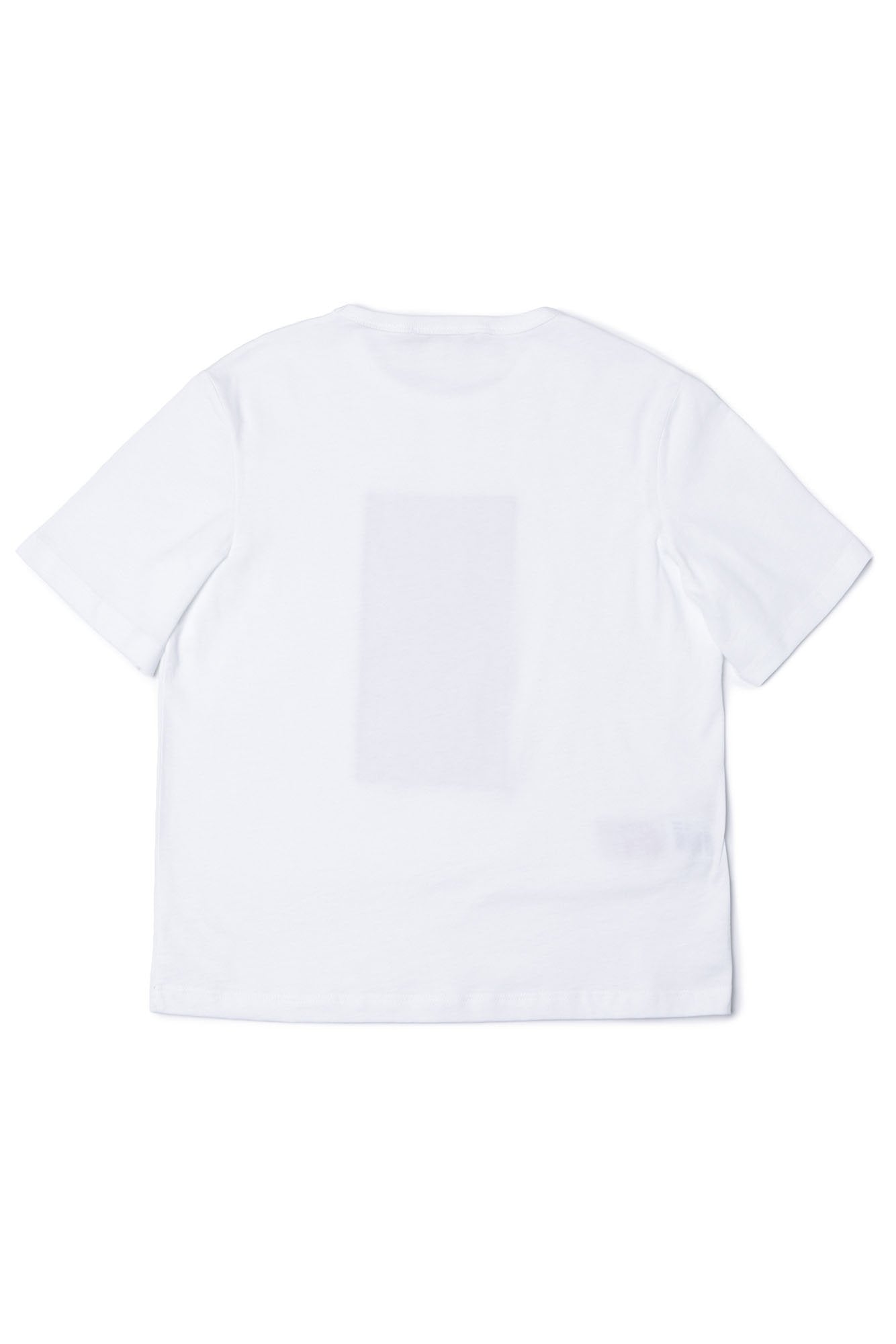 Girls White Logo Cotton T-shirt