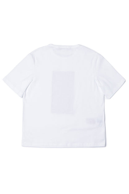 Girls White Logo Cotton T-shirt