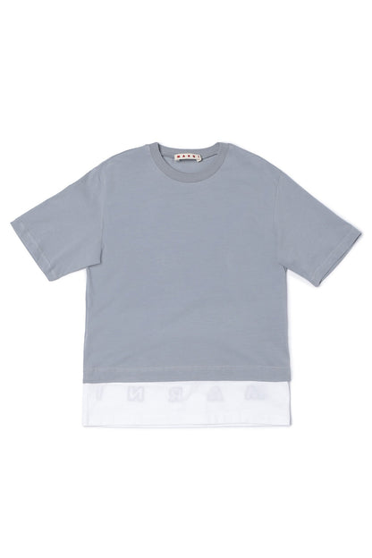 Boys Grey Logo Cotton T-shirt