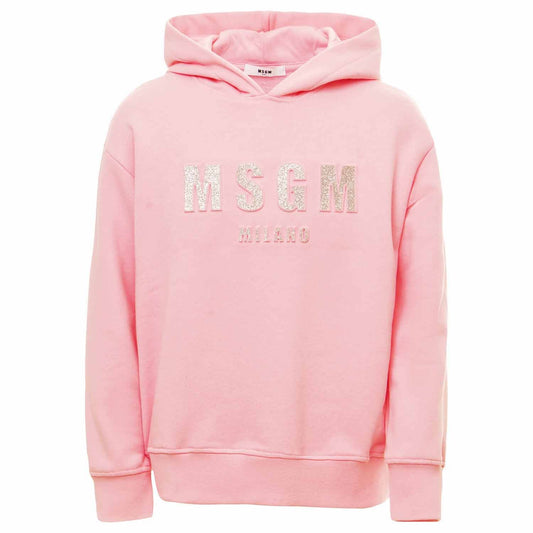 女童粉色Logo连帽卫衣