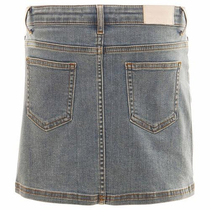 女童蓝色Logo牛仔短裙