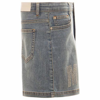 女童蓝色Logo牛仔短裙