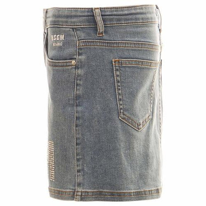 女童蓝色Logo牛仔短裙