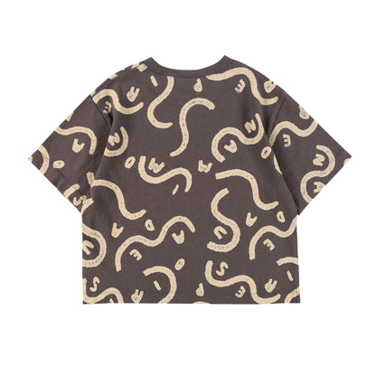 Boys & Girls Charcoal Cotton T-Shirt