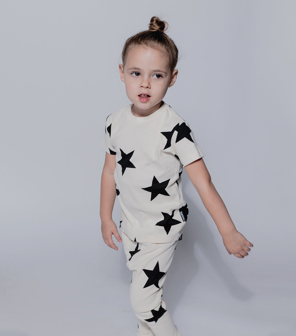 Boys & Girls White Star Cotton Set