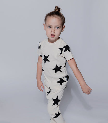 Boys & Girls White Star Cotton Set