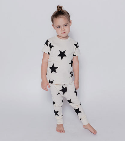 Boys & Girls White Star Cotton Set