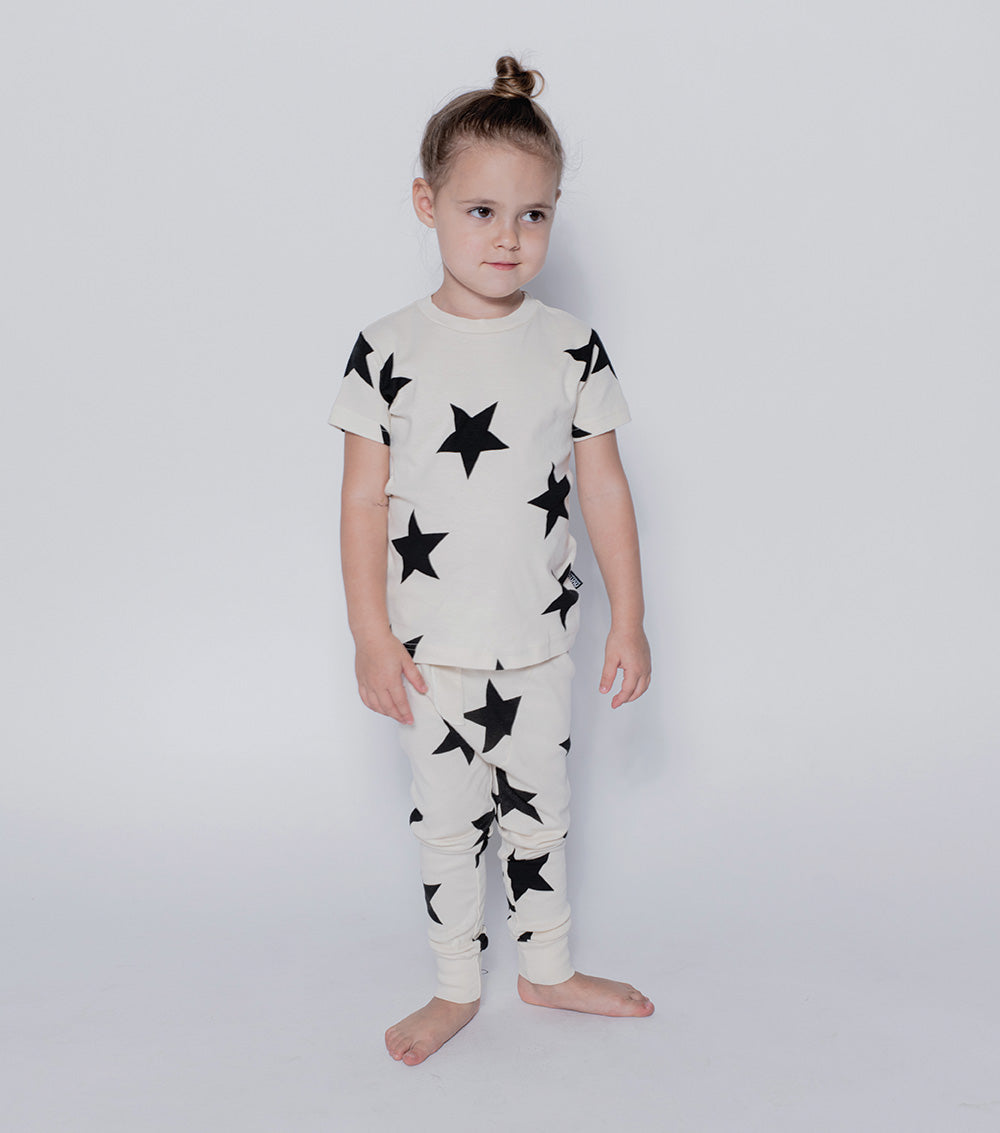 Boys & Girls White Star Cotton Set