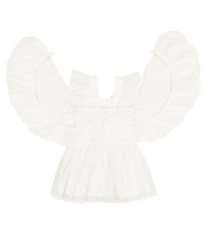 Girls White Butterfly Tulle Dress