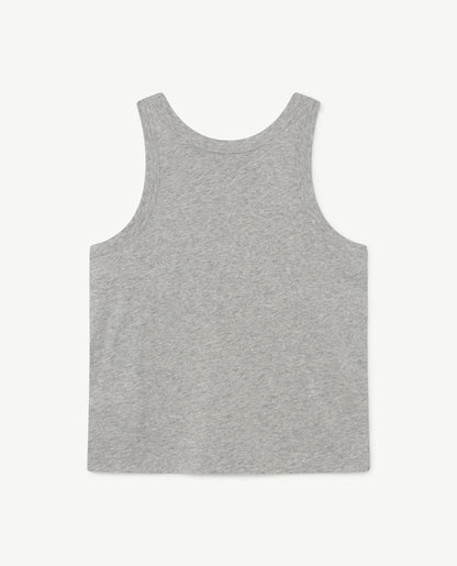 Boys & Girls Grey Tiger Cotton Tank Top