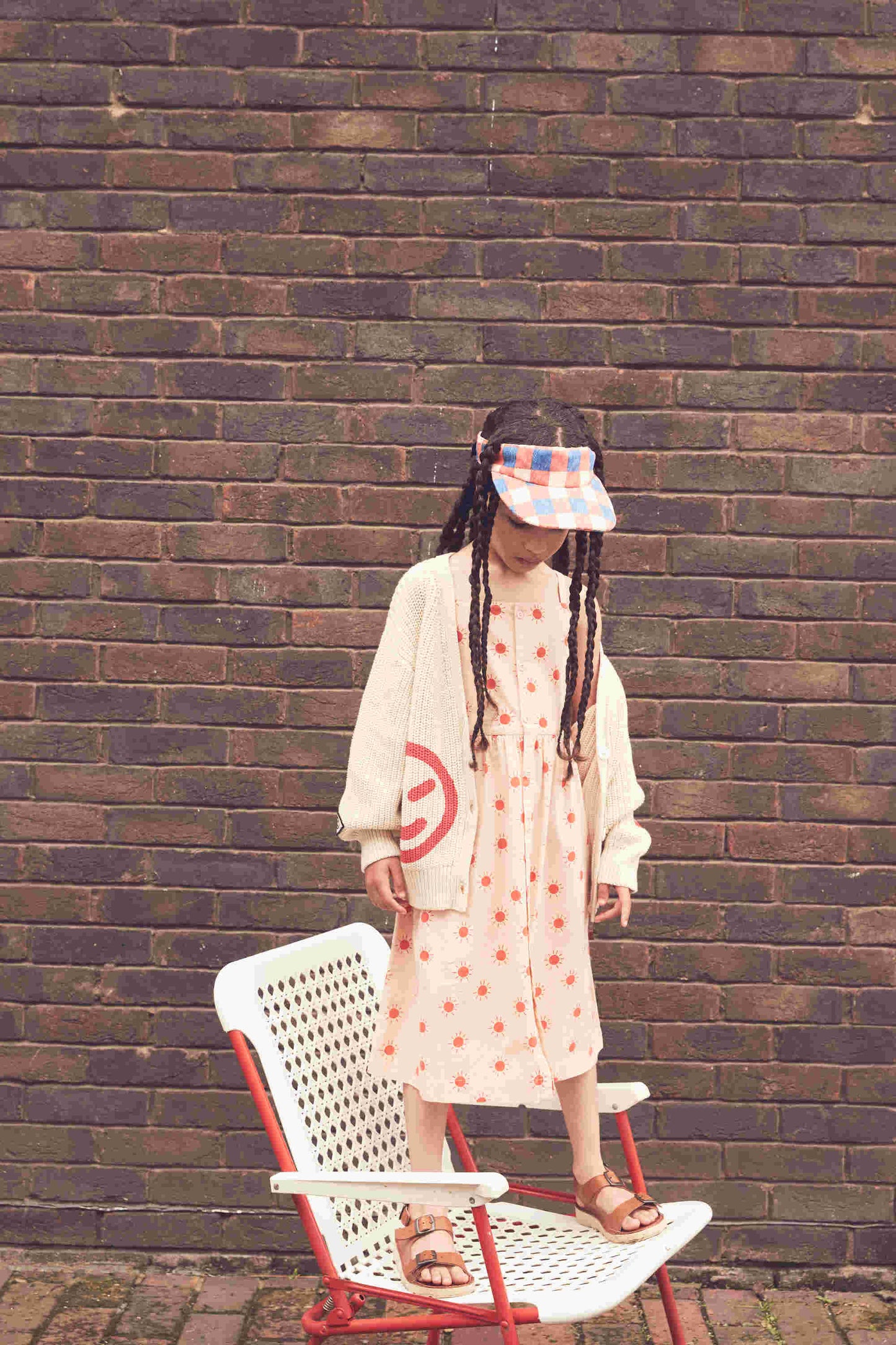 女童白色棉开衫
