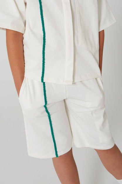 儿童白色棉短裤