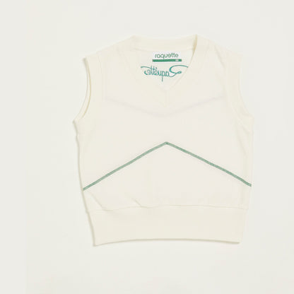 儿童白色棉背心