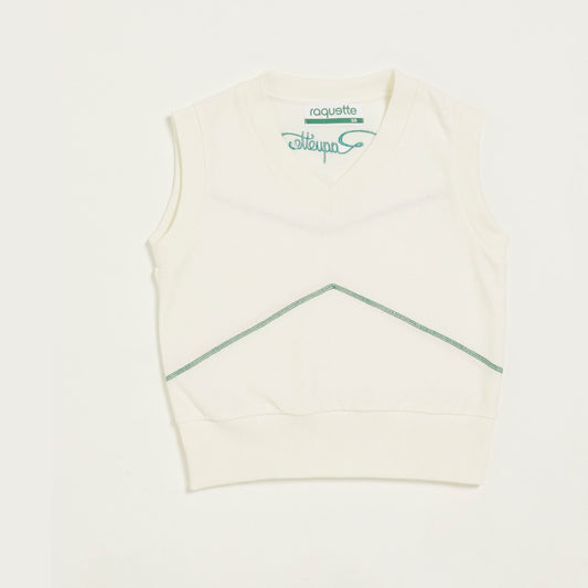 儿童白色棉背心