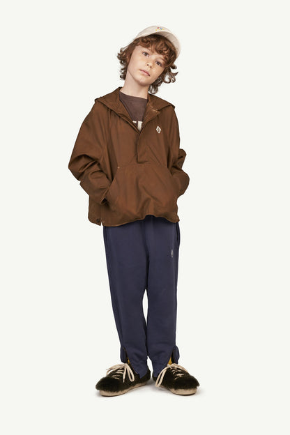 女童棕色Logo棉夹克