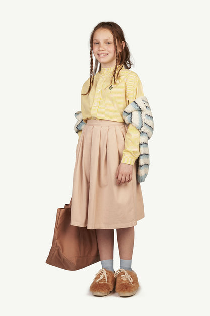 儿童黄色条纹棉衬衫