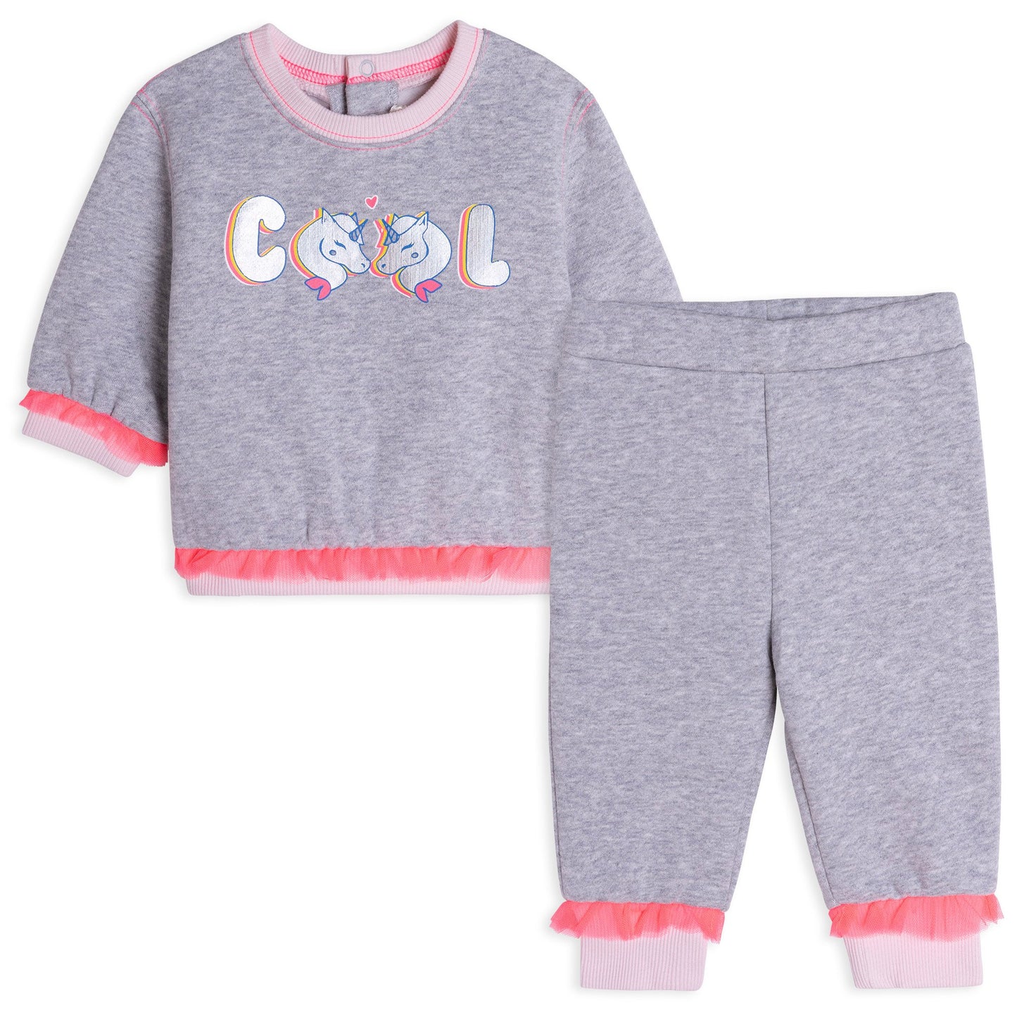 女婴灰色棉套装