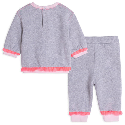 女婴灰色棉套装