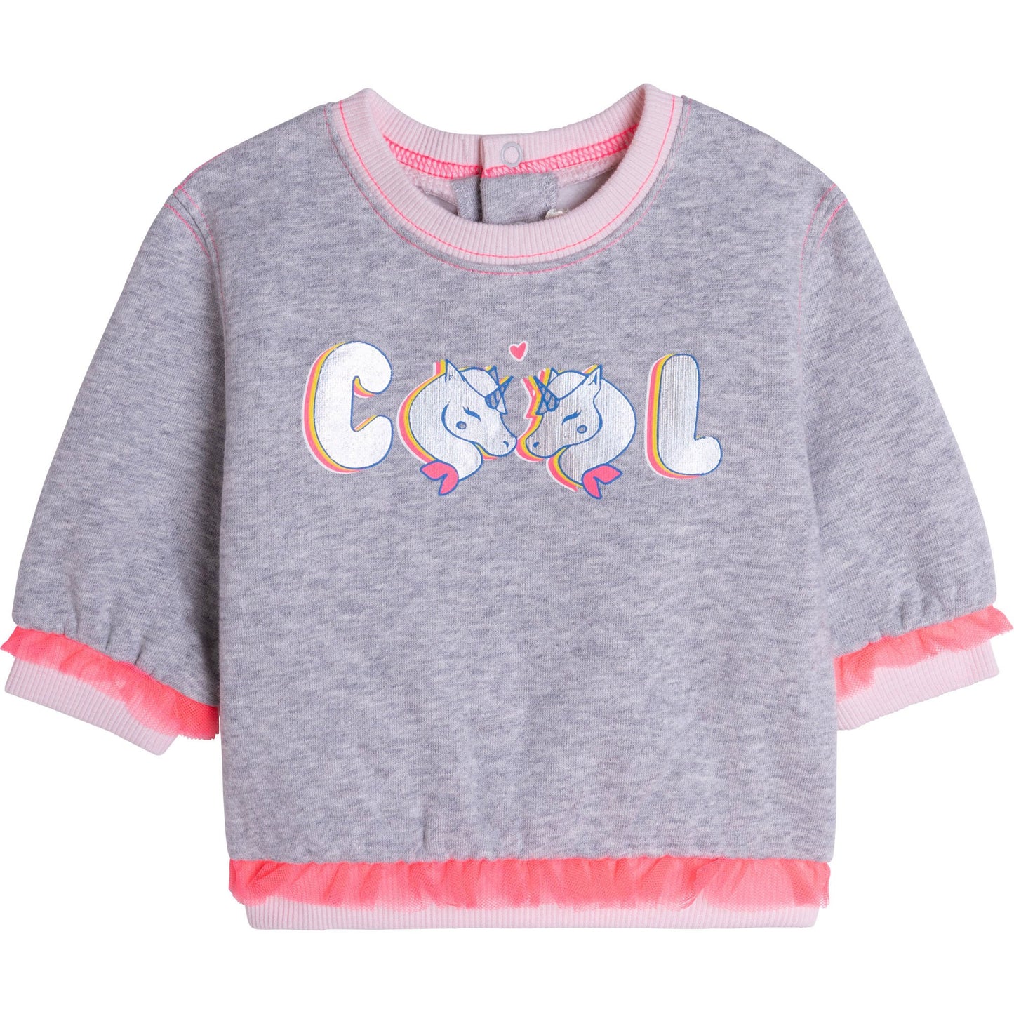 女婴灰色棉套装