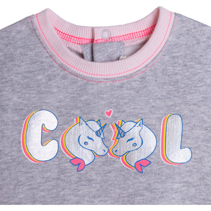 女婴灰色棉套装