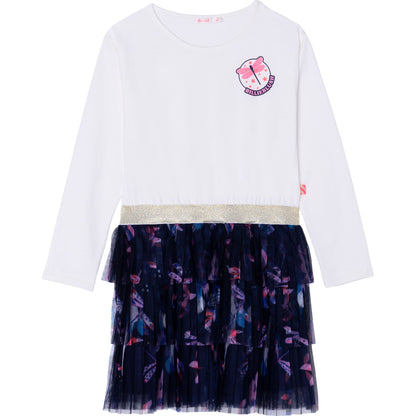 女童白色薄纱连衣裙