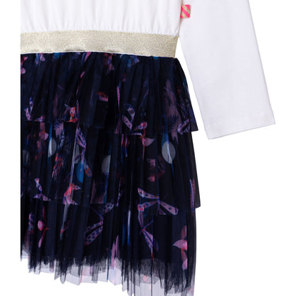 女童白色薄纱连衣裙