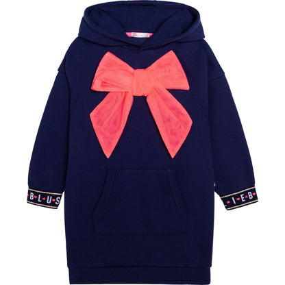 女童蓝色蝴蝶结连衣裙