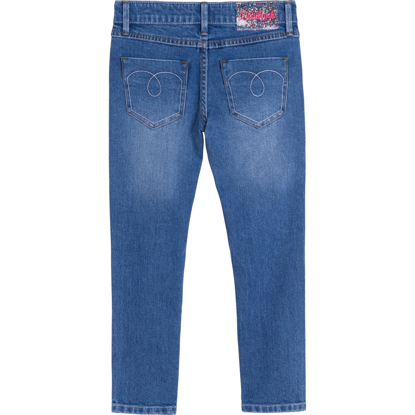 女童蓝色牛仔长裤