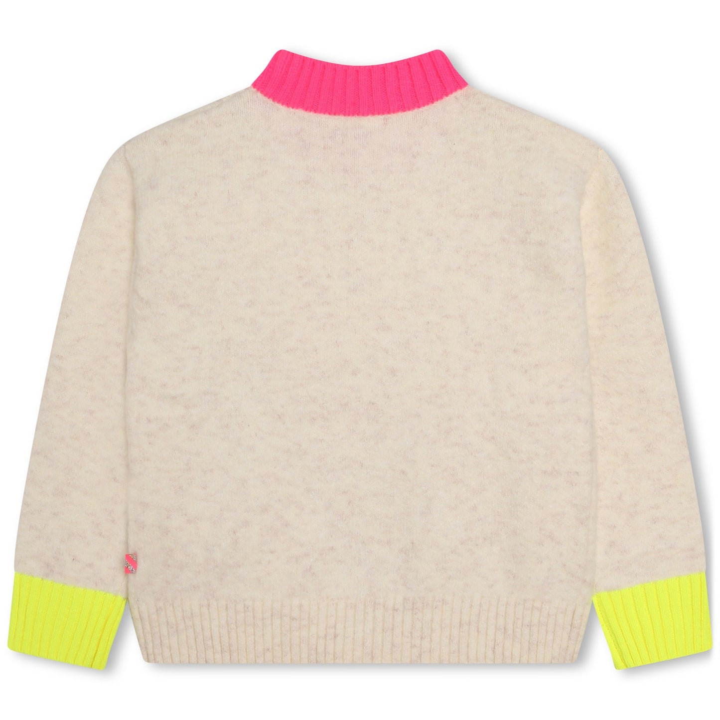 女童米色彩虹亮片毛衣