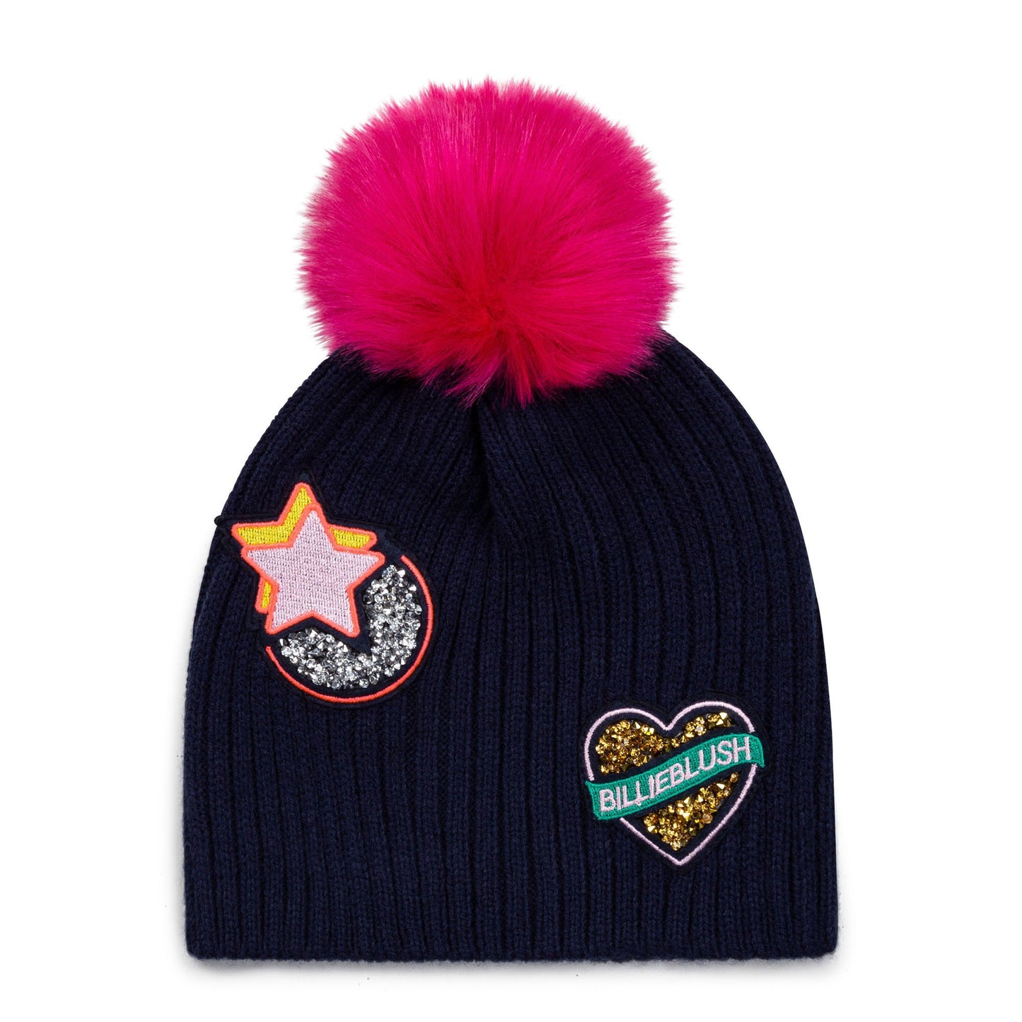 女童蓝色帽子&围巾套装