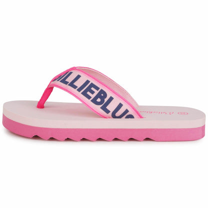 女童粉色Logo凉鞋