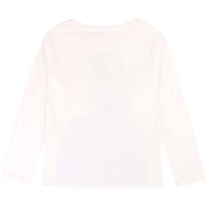 Boys White Printed Cotton Sweater