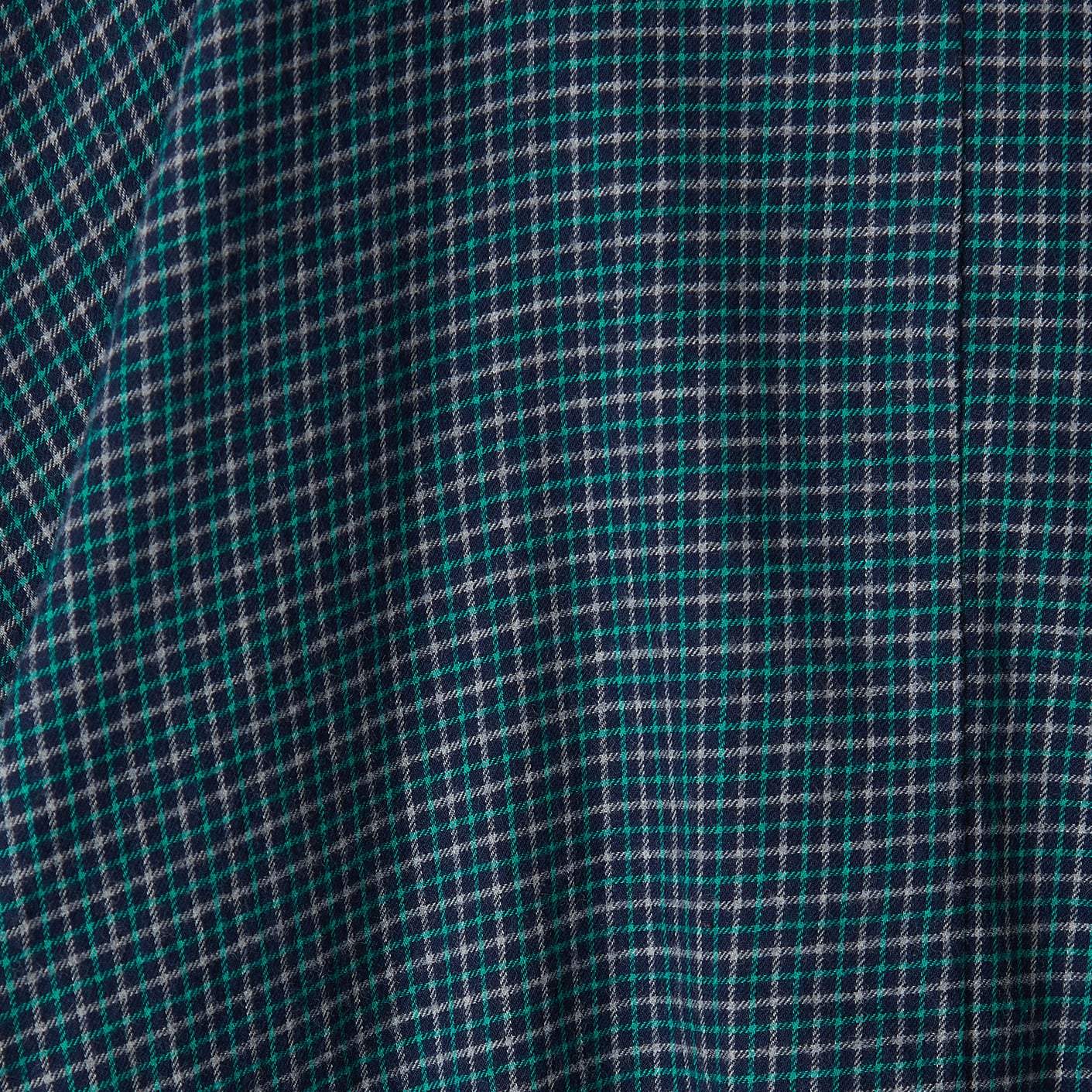 女童蓝色格子棉连衣裙