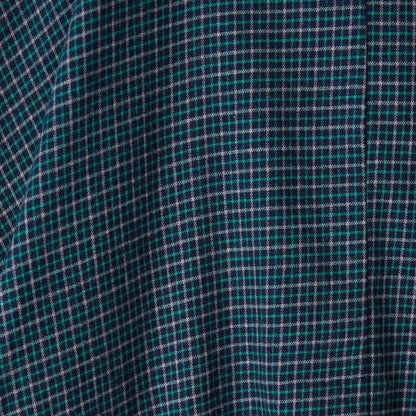 女童蓝色格子棉连衣裙